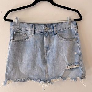 Express Women’s Denim Mid-Rise Miniskirt